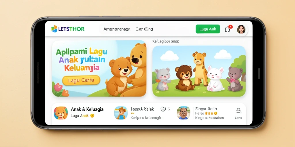 Antarmuka pengguna LETSTHOR yang ceria dan interaktif.