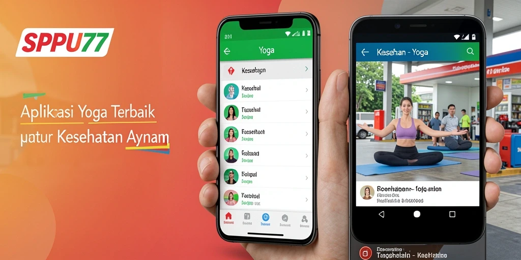 Antarmuka aplikasi SPBU77 yang menarik dan fungsional untuk latihan Yoga.